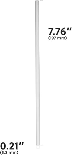 Miniatura 2 de Pajitas desechables de plástico para beber, rectas, 7.75 pulgadas de largo (transparente, 250)