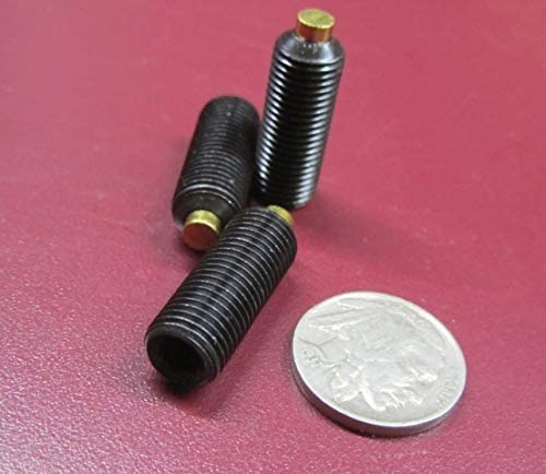 Black Oxide Steel Brass Tip Set Screw 3/8