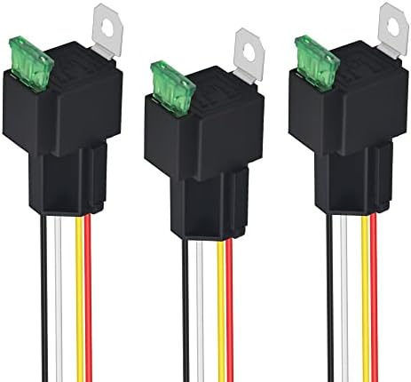 Gebildet 12V Fuse Relay Switch Harness Set - 30A ATO/ATC Blade Fuse, 5