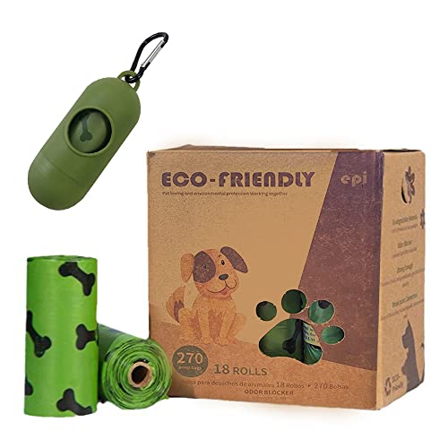 Lavender Scented dog Poop Bags(270count,18rolls) Eco-friendly,biodegradable material, thick leak proof ...