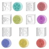 PandaHall 7 Style Seifenformstempel, Resin Flower Star Herzseife Kapitel Handmade Stamping Formen Impressum Stempel Für DIY Handmade Seife Supplies Craft Art Geschenk