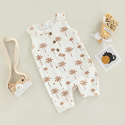 Image of CIYCUIT Newborn Baby Boy Girl Romper Clothes Infant Solid Ribbed Onesie Bodysuit Jumpsuit Outfits