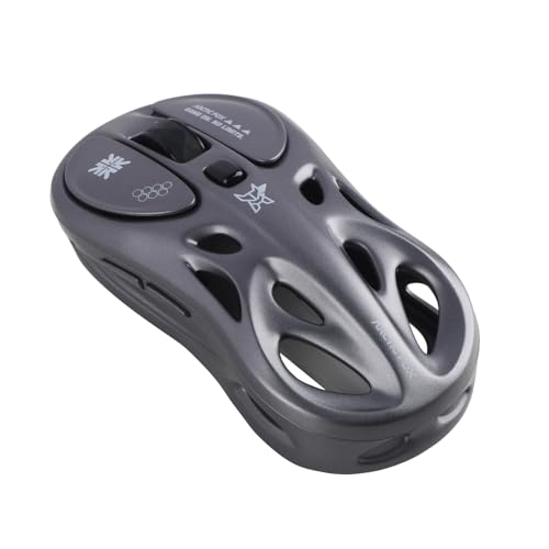 Image of Arctic Fox Alien-X Gaming Wireless Mouse, Tri-Mode (2.4G /Bluetooth /Wired), 4800 DPI, 1000Hz Ergonomic Hollow RGB Rechargeable Type-C for Mac /Laptop /iPad /Office (Cool Grey)