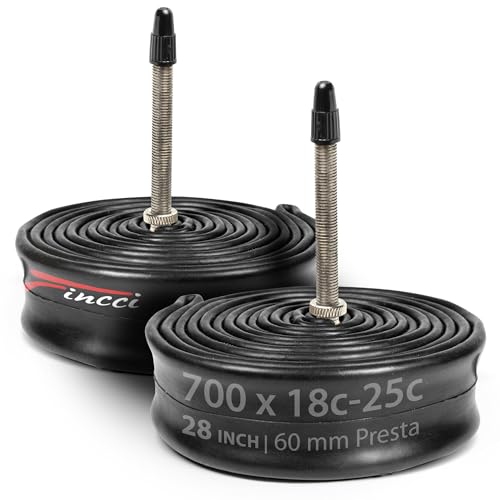 Fincci 2er Pack Rennrad Schlauch 700 x 18c 23c 25c - Fahrradschlauch 28...