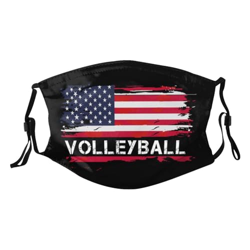 American flag volleyball Adult Dust Mask Adjustable Dust Face with 2 Filter53