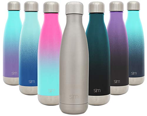 Simple Modern Stainless Steel Vacuum Insulated Double-Walled Wave Bottle, 17oz - Simple Stainless
