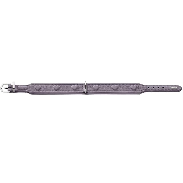 Foto 4 de 8 de HUNTER Collar para Perro Soho X Love Color Gris Lila Piel de Vaca Suave y Flexible