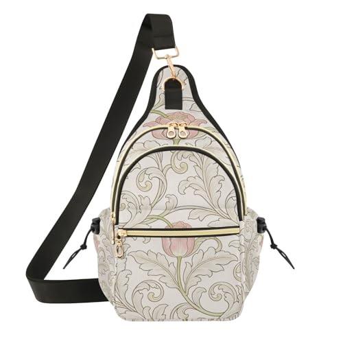 Sac bandoulière imperméable tulipes roses pour course à pied et pêche active