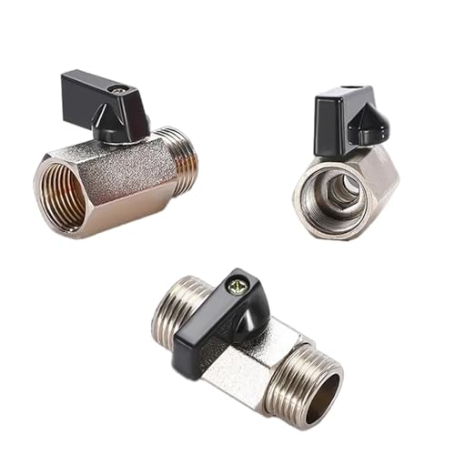 Válvula de bola mini BSP de latón 1/2 para regular flujo de agua gas y aceite 5