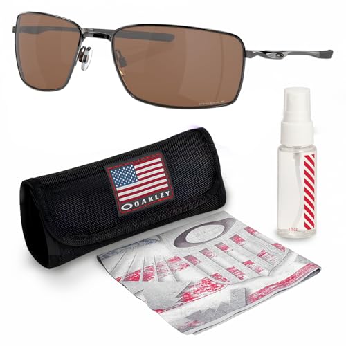 Oakley OO4075 SQUAREWIRE - Polarized/Non-Polarized - Rectangle Sunglasses with Official Eyewear Kit Bundle