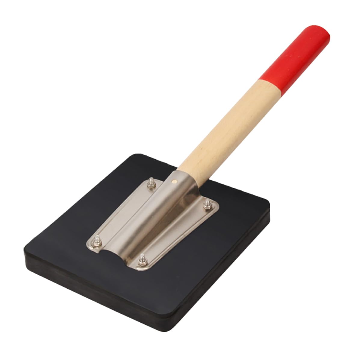 NUOBESTY Marteau en Caoutchouc Outil de Construction de Pavage de Carreaux Manche en Bois Plateau Rond pour Carreleurs