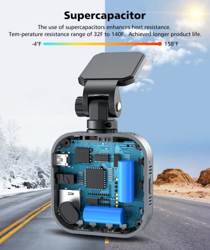 Image of Spedal Dash Cam Front with 32GB SD Card 1080P Full HD Car Camera 2560x1440P HD F1.6 Aperture Record Ultra Night Vision 150 Wide Angle Smart Dash Camera for Cars, Loop Record, G-Sensor