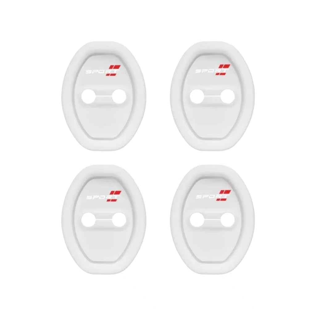 Vaporverse White 4 Pcs Car Door Lock Pin Covers For Mercedes Vito W638 W639 W447, Premium Silicone Interior Security Knob Trim Auto Protective Accessories,