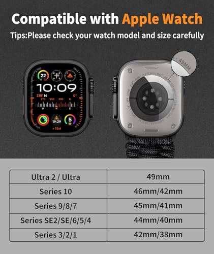 Bracelet antichoc pour Apple Watch en paracorde robuste anti-rupture - 6