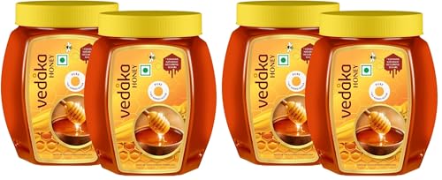Image of Amazon Brand - Vedaka Honey | 2 Kg | 100% Pure| No Added Sugar or Adulteration | Product of India | Pack of 4, Each 1 Kg (Previously Kitchen Cheer)