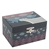 Trousselier - Bär im Wald - Musikschmuckdose - Spieluhr - Ideales Kindergeschenk - Phosphoreszierend - Leuchtet im Dunkeln - Musik Nocturne von Chopin - Multicolor Nachtblau, large, S50401