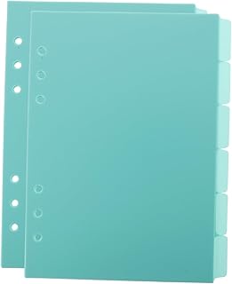 KALLORY 12Pcs Blocos De Notas Clipes De Fichário De Livro De Notas Divisores De Fichário Perfurados Marcadores De Página De Folhas Soltas Divisores Para Fichário Bloco De Notas Abas