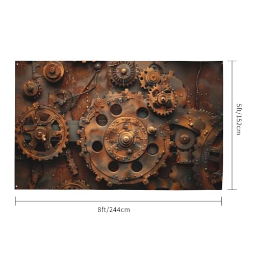 Spring Garden Flag 5x8 ft Double Sided Outside, cool steampunk
