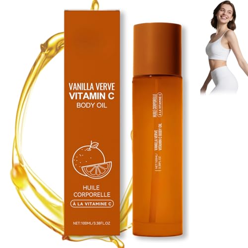 Vitamin C Body Oil for Skin, Essential Oils for Skin, Skin Care Toner, Strawberry Skin Treatment, Anti-Aging & Anti-Wrinkles Body Oil for Women, Deeply Nourishing Body O-il for Dry Skin