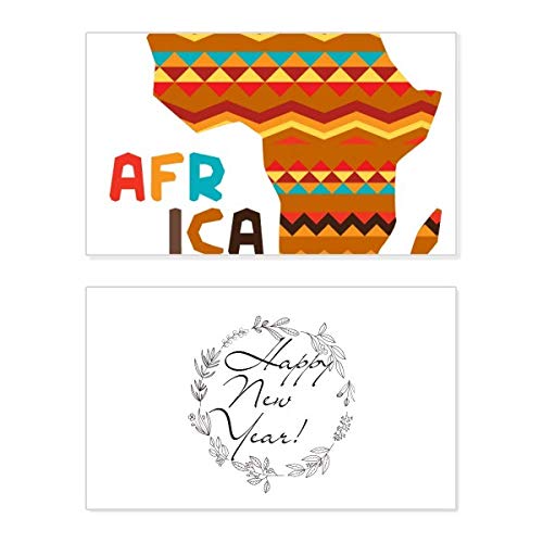 Tarjeta de felicitación de año nuevo africana para celebrar en familia las fiestas