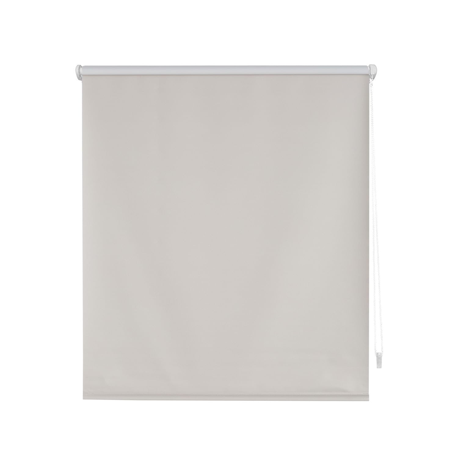 Decorblind | Smooth Opaque Roller Blind Without Tools and Without Drilling - Measure 42 x 180 cm (Width x Length), Fabric 39 x 175 cm - Silver for Windows