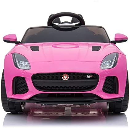 TrueMax 12V Ride on Car Jaguar F-Type SVR with Remote Control, MP3 Sound System, LED Lights - Kids Electric Power Toy - Pink