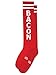 Gumball Poodle Unisex Bacon Retro Knee High Tube Socks-1 size fits most-Red