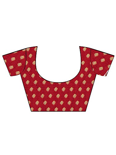 Image of AKHILAM Women's Silk Saree With Blouse Piece