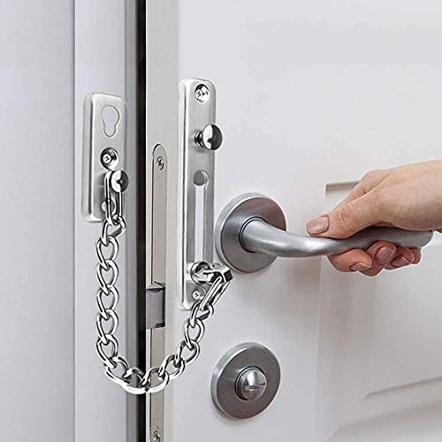 FDSHIP Stainless Steel Key Lock Door Chain Lock - Anti-Theft, Durable & Secure Home Door Chain