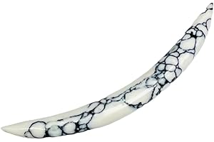 Howlite Crystal Curved Septum Piercing Jewelry, Custom Sizes Available (12g or 6mm)