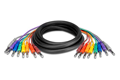 Câble 8x Jack 6.3mm mâle 4m Hosa CPP-804 multipaire audio mono pour table de mixage et synthétiseur