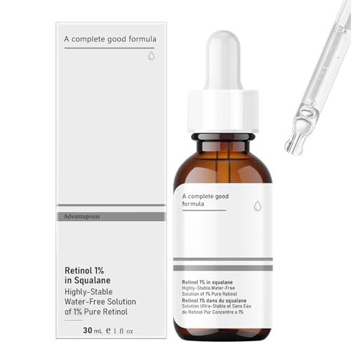 Retinolo Viso, Siero Viso Antirughe con Retinol 1%, Retinol Siero viso Idratante, Ripristina L'elasticità Della Pelle, Leggera e di Facile Assorbimento, 30 ml