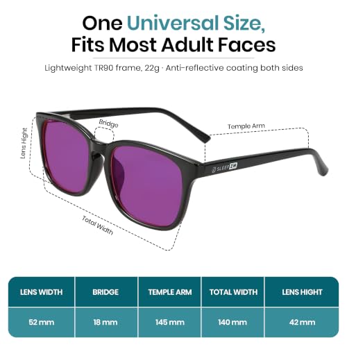 Image of Sleep ZM Blue Light Blocking & Light Sensitivity Glasses - 14 Lens Types for Comfort, Relaxation, Sleep & Relief