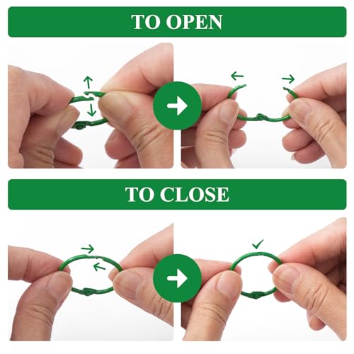 Anéis de fichário coloridos de 3 cm - 100 peças de anéis de papel para livros, clipes para fichas, c