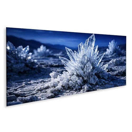Tableau panoramique désert surréaliste et cristaux islandburner pour décoration murale