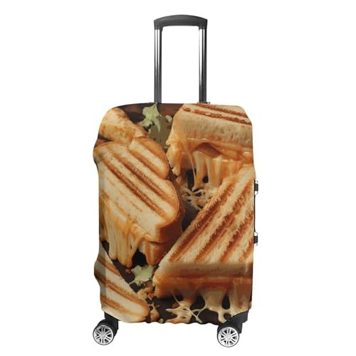 Travel Wheeled Suitcase Sleeve Dustproof Anti-scratch Cheese Sandwiches Luggage Case Protective Cover For 19-32 Inch Luggage
