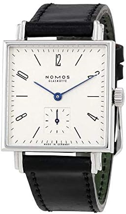 Nomos Tetra White Dial Black Leather Ladies Watch 406, white
