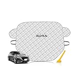 ノート オーラ FE13 SFNE13専用 フロントガラスカバー ブランドロゴ付き 凍結防止シート 五層厚手 無磁石タイプ 霜よけ 雪対策 日よけ 遮光断熱 防水 防風 落葉/花粉対策 サンシェード 挟み耳ドア固定式 四季兼用 収納袋スノースクレーパー付き