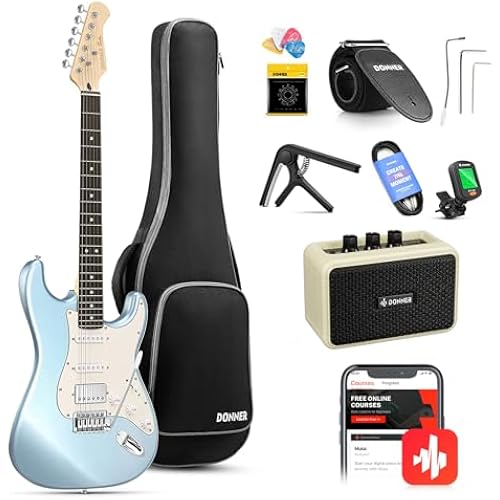 Donner DST-152R Electric Guitar Kit for Adults from Beginners to Advanced
