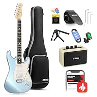 [HSS Pickups] Korea-made Donner humbucking pickup provides just the right amount of gain, releasing warm, clear tones. With 2 vintage-style single-coil pickups, DST-152 electric guitar creates 7 modes sound to meet multiple needs with less noise. [Co...