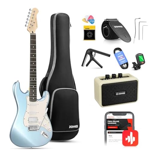 Donner E-Gitarre, DST-152R E Gitarren Set
