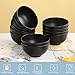 Berglander Black Plastic Bowls Set of 12 Pieces 25oz, Reusable and Sturdy Ramen Bowl, Soup Bowls, Cereal Bowl for Adult, Kids, Home, Restaurant, Garden, Picnic, Camping, Poolside, Outdoor