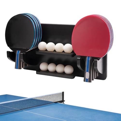 Ping Pong Paddle Holder, Wooden Table Tennis Racket Display Storage Rack