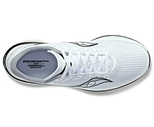 Saucony Women's Speed 3 Sneaker, White/Black, 7 #TOP2