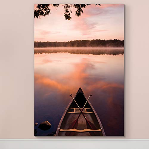Renditions Gallery Lake At Dawn Vertical Landscape Pictures Giclee Print Canvas Wall Art
