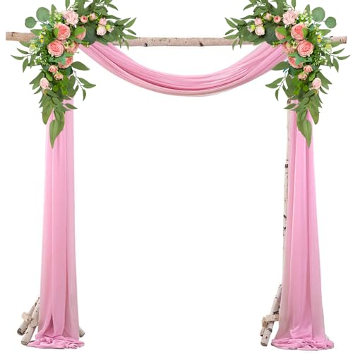 Beeluky Cortina De Arco De Boda Con 22m Cinta De Raso Cenefa De Boda Cortinas 75x800cm Arco De Boda Para Colgar En La Pared Cortina Decorativa Con Arco Para Decoración De Bodas Ceremonia Recepción Beeluky Cortina De Arco De Boda Con 22m Cinta De Raso Cenefa De Boda Cortinas 75x800cm Arco De Boda Para Colgar En La Pared Cortina Decorativa Con Arco Para Decoración De Bodas Ceremonia Recepción