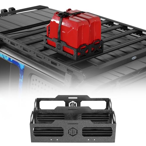 Hooke Road Double Jerry Can Holder 5.3 Gallon Mount Brackets for Rotopax Fuel Cans Water Tanks Compatible with Hooke Road Jeep and Truck Roof Racks