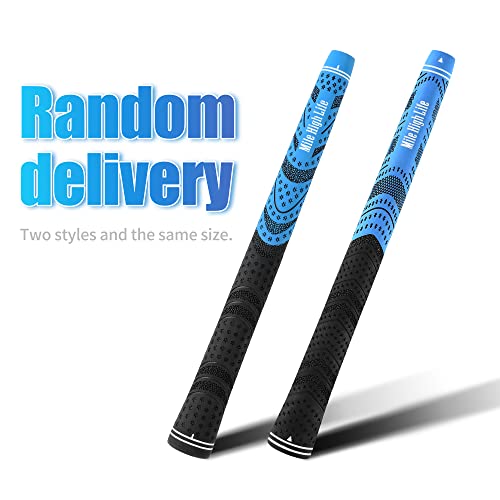 Mile High Life Golfgriffe, Jumbo-Größe, weiches Gummi, Allwetter-Golfschlägergriffe, hohe Leistung, Traktion und Komfort, blauer Golfgriff für Männer und Frauen, 3 Stück