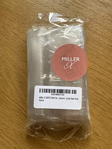 Miller X 200PCS Mini Dessert Spoons - Small Plastic Spoons - Reusable Plastic Spoons - Lunar New Year