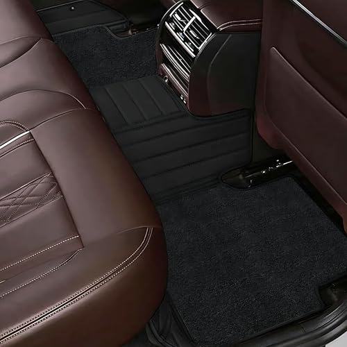 Image of KA10 10D Compatible with BYD eMax 7 Custom Fitted Faux Leather 10D Antiskid Car Floor Mats - Black